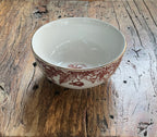 Small 12cm bowl with Butterfly design - red