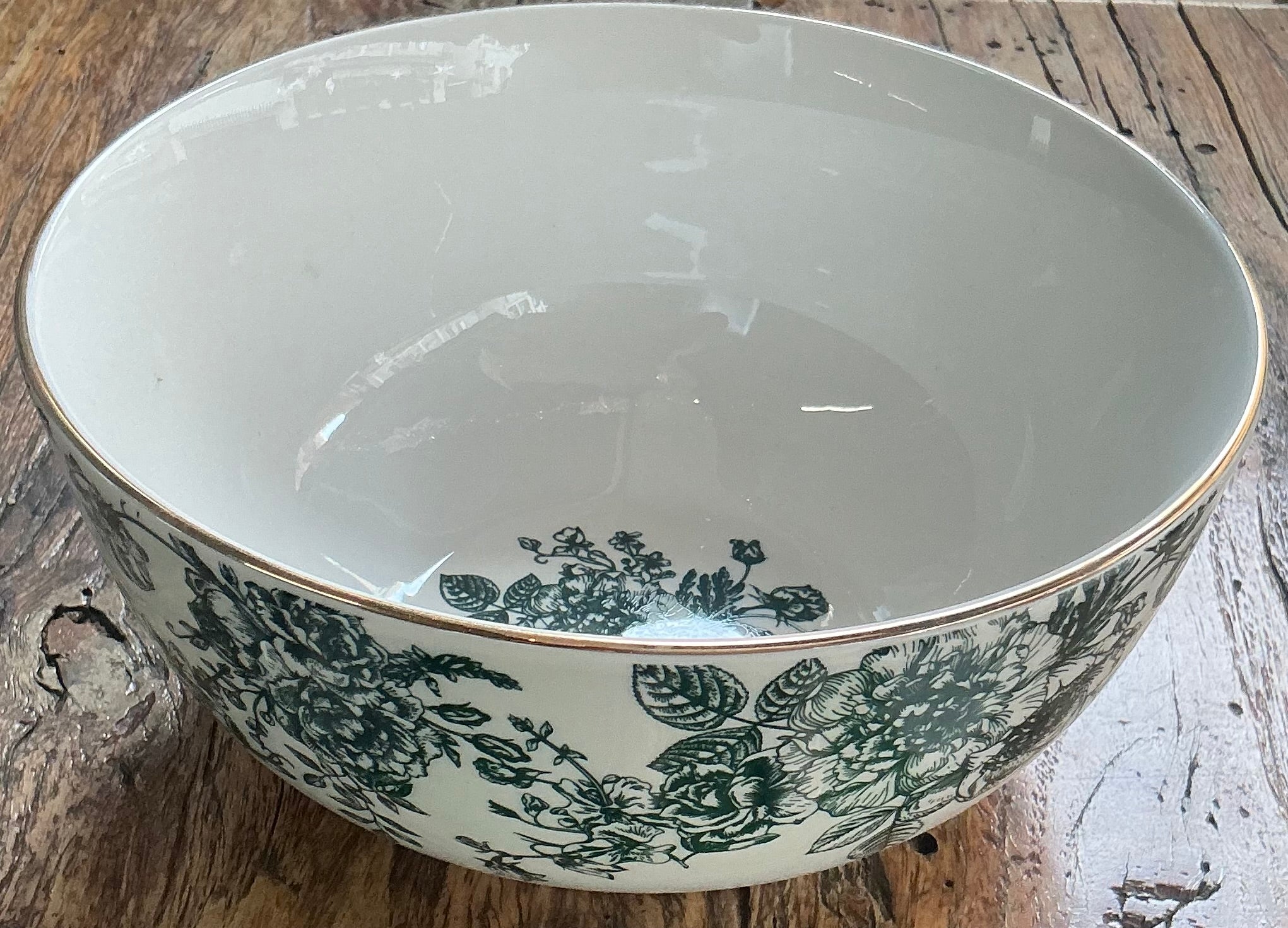 Noodle bowl 18cm with Butterfly design - green