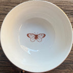 Cereal bowl 15cm with Butterfly design - red