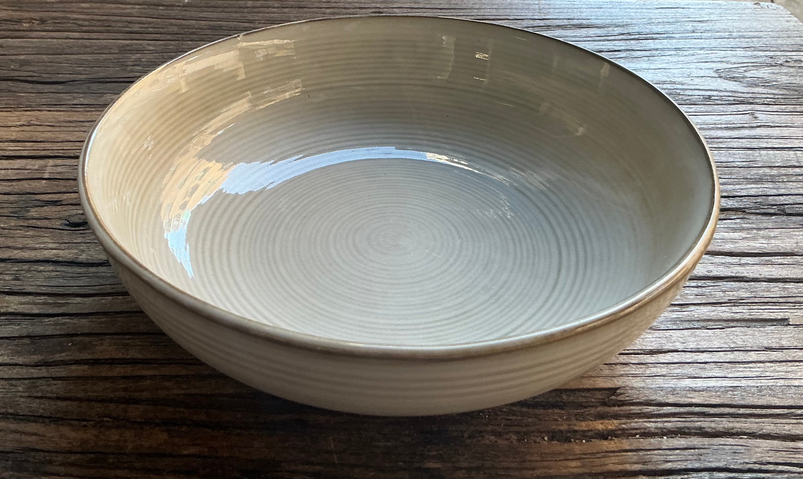 Deep plate 18cm - reactive glaze - marl color
