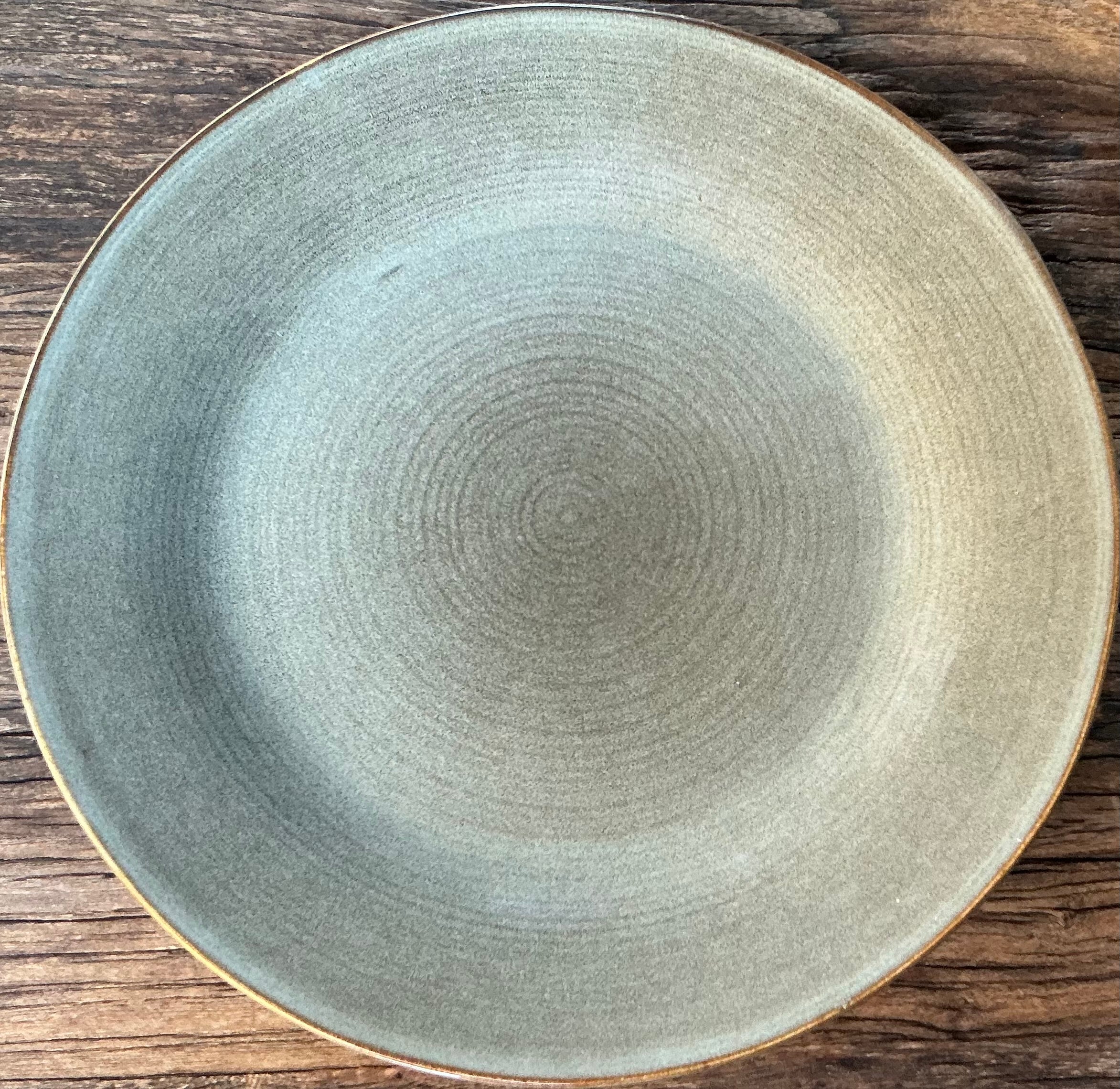 Dinnerplate 27cm - reactive glaze - duck egg color